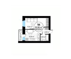 1-к квартира, вторичка, 40м2, 18/18 этаж
