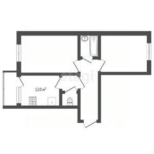 2-к квартира, вторичка, 65м2, 4/16 этаж