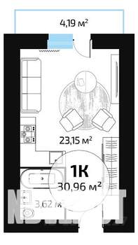 Студия квартира, вторичка, 31м2, 2/16 этаж