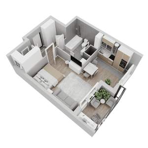 1-к квартира, вторичка, 46м2, 17/22 этаж