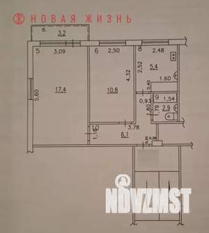 2-к квартира, вторичка, 45м2, 5/5 этаж