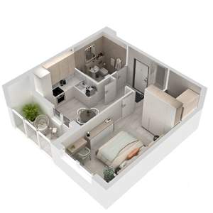 1-к квартира, вторичка, 36м2, 3/15 этаж
