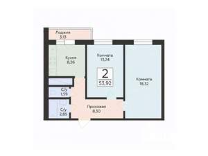 2-к квартира, вторичка, 55м2, 5/24 этаж
