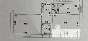 2-к квартира, вторичка, 61м2, 1/2 этаж