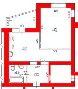 1-к квартира, вторичка, 50м2, 10/14 этаж