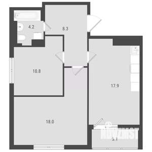 2-к квартира, вторичка, 61м2, 17/19 этаж