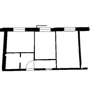 2-к квартира, вторичка, 44м2, 1/3 этаж