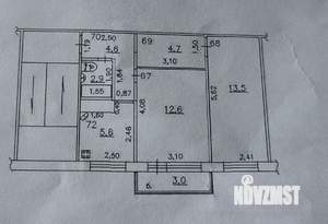 2-к квартира, вторичка, 45м2, 4/5 этаж