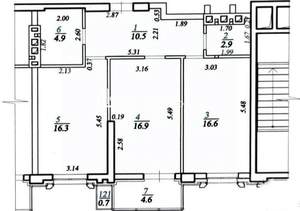 2-к квартира, вторичка, 70м2, 5/25 этаж