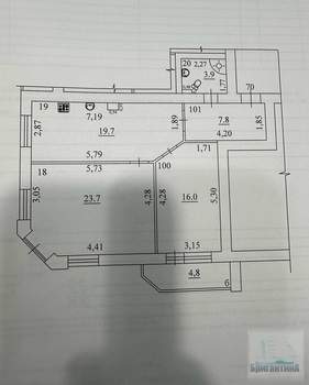 2-к квартира, вторичка, 71м2, 13/18 этаж
