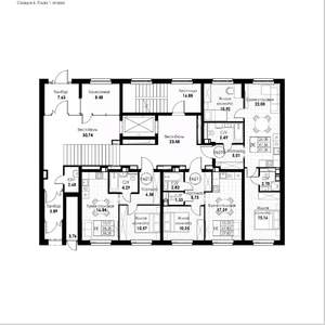 1-к квартира, вторичка, 38м2, 1/8 этаж