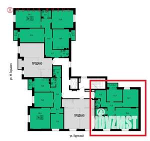 3-к квартира, строящийся дом, 95м2, 5/6 этаж