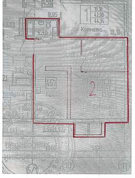 2-к квартира, вторичка, 65м2, 8/28 этаж