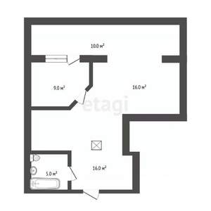 1-к квартира, вторичка, 56м2, 4/12 этаж