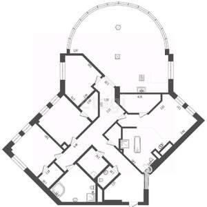 5-к квартира, вторичка, 216м2, 8/25 этаж