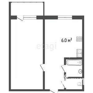 1-к квартира, вторичка, 34м2, 3/9 этаж