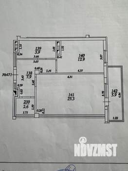 1-к квартира, вторичка, 53м2, 11/22 этаж