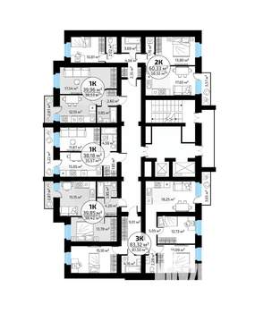 1-к квартира, вторичка, 38м2, 12/18 этаж