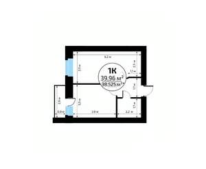 1-к квартира, вторичка, 40м2, 14/18 этаж