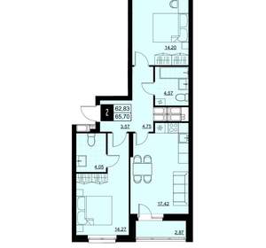 2-к квартира, вторичка, 64м2, 15/18 этаж