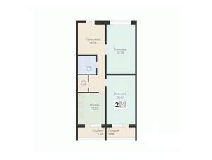 2-к квартира, вторичка, 83м2, 10/12 этаж