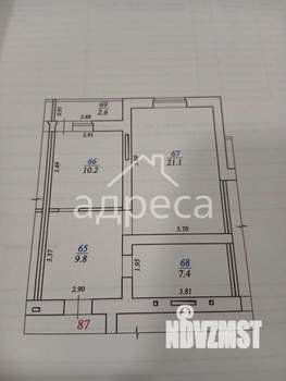 1-к квартира, вторичка, 51м2, 5/10 этаж