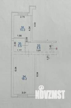 1-к квартира, вторичка, 37м2, 1/3 этаж