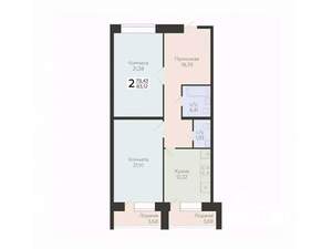 2-к квартира, вторичка, 83м2, 1/12 этаж
