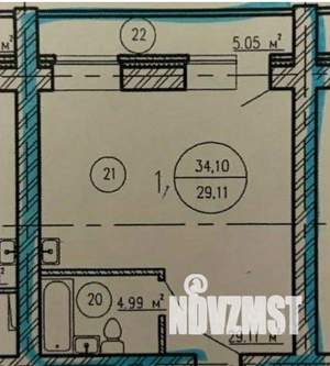 1-к квартира, вторичка, 33м2, 12/18 этаж
