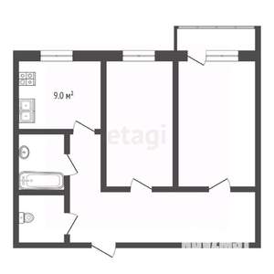 2-к квартира, вторичка, 60м2, 5/5 этаж