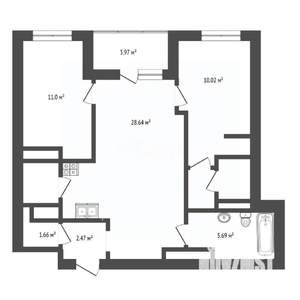 2-к квартира, вторичка, 70м2, 21/25 этаж