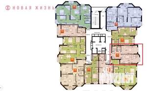 1-к квартира, строящийся дом, 50м2, 16/23 этаж