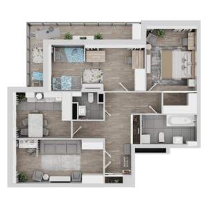 3-к квартира, вторичка, 96м2, 13/22 этаж