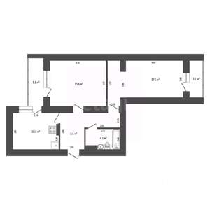 2-к квартира, вторичка, 56м2, 6/13 этаж