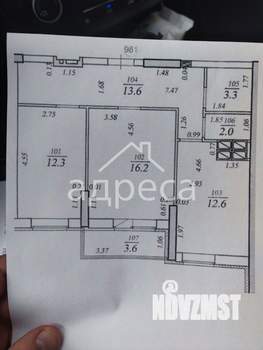 2-к квартира, вторичка, 62м2, 22/27 этаж