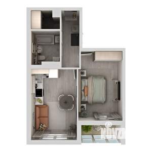 1-к квартира, вторичка, 42м2, 8/15 этаж