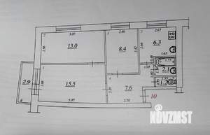 3-к квартира, вторичка, 54м2, 3/3 этаж