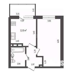 1-к квартира, вторичка, 40м2, 4/23 этаж