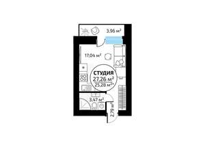 Студия квартира, вторичка, 27м2, 18/18 этаж