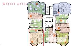 2-к квартира, строящийся дом, 64м2, 6/23 этаж