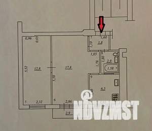2-к квартира, вторичка, 42м2, 4/5 этаж