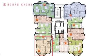 2-к квартира, строящийся дом, 64м2, 7/23 этаж