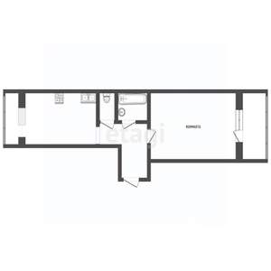 1-к квартира, вторичка, 40м2, 3/9 этаж