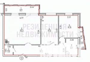 3-к квартира, вторичка, 110м2, 4/16 этаж