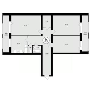 3-к квартира, вторичка, 133м2, 5/8 этаж