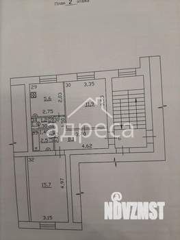 2-к квартира, вторичка, 45м2, 2/4 этаж