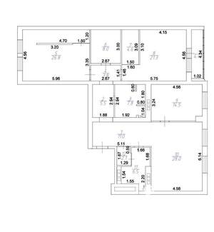 4-к квартира, вторичка, 146м2, 6/16 этаж