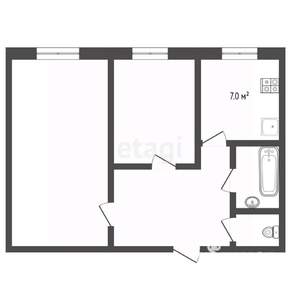 2-к квартира, вторичка, 49м2, 5/8 этаж
