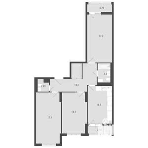3-к квартира, вторичка, 85м2, 11/24 этаж