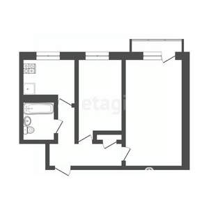 2-к квартира, вторичка, 43м2, 2/5 этаж